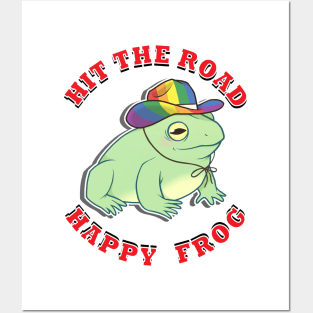 Hit The Road Happy Frog Posters and Art